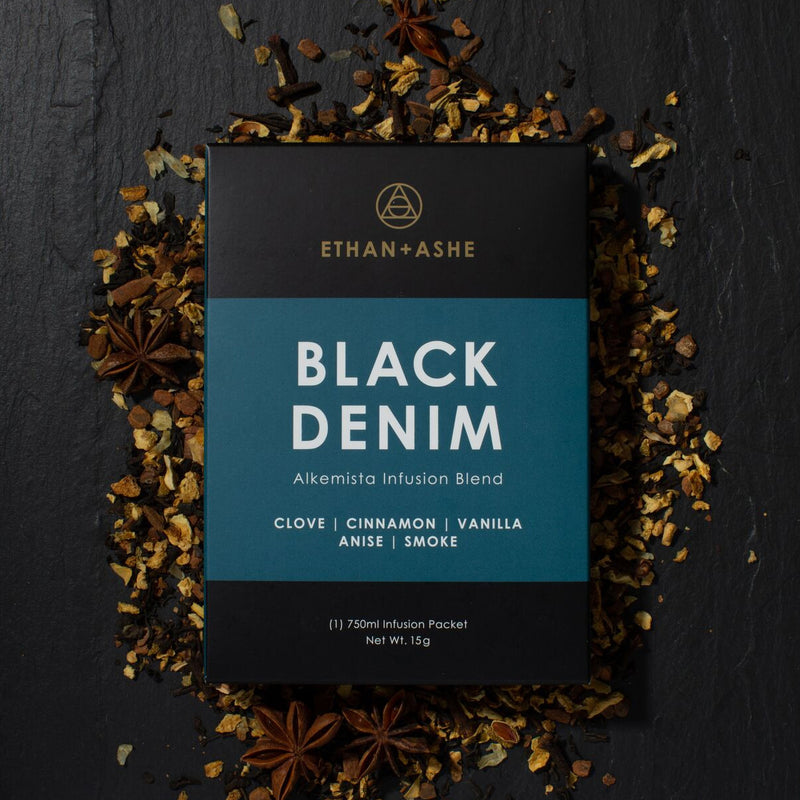 alkemista black denim infusion blend - ethan ashe